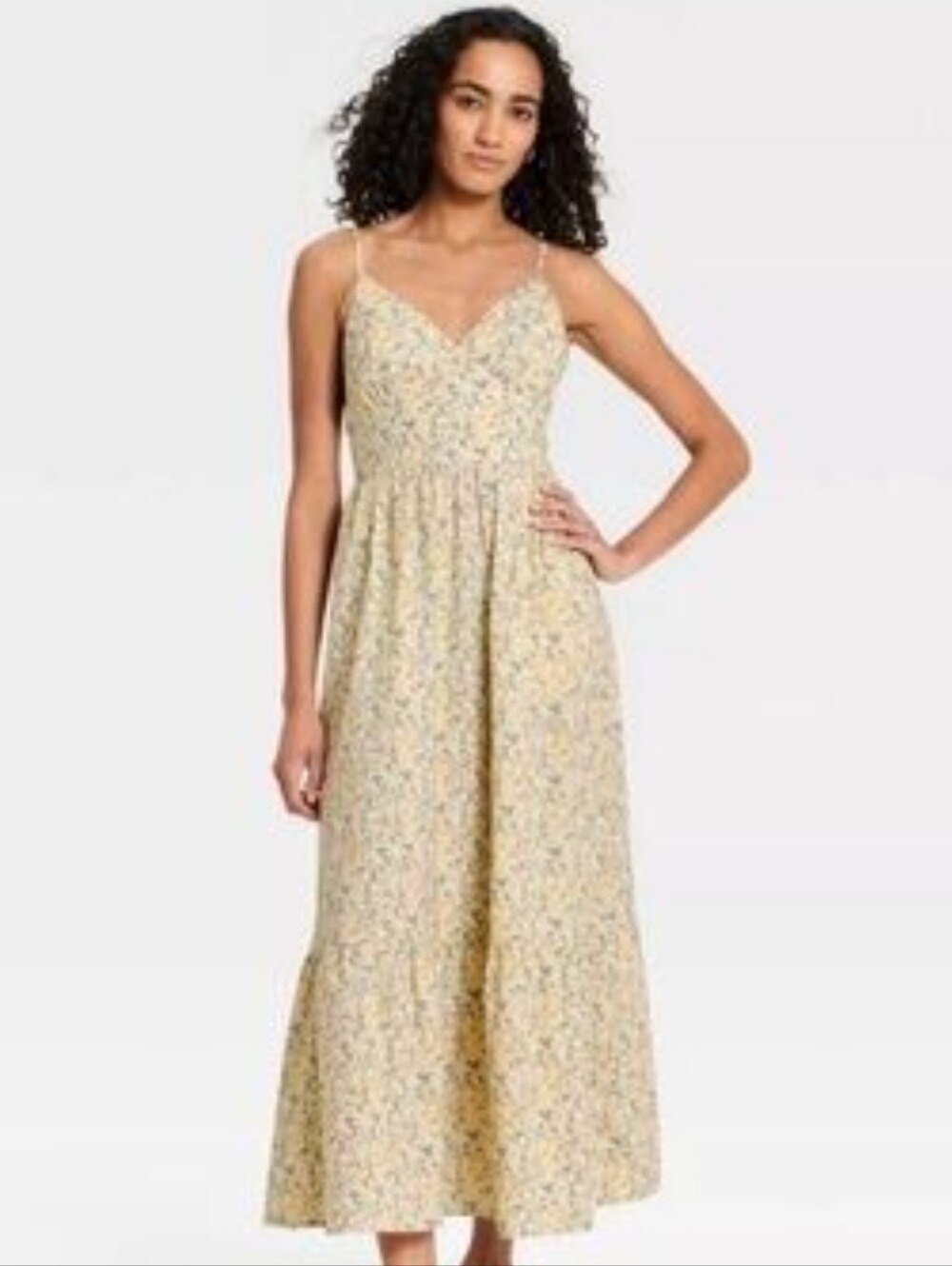 NWT Universal Thread yellow floral maxi dress Size M